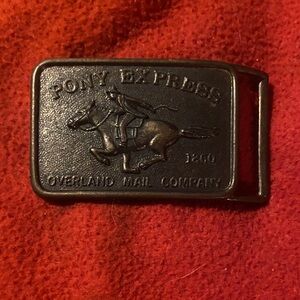 Pony Express Brass Belt Buckle